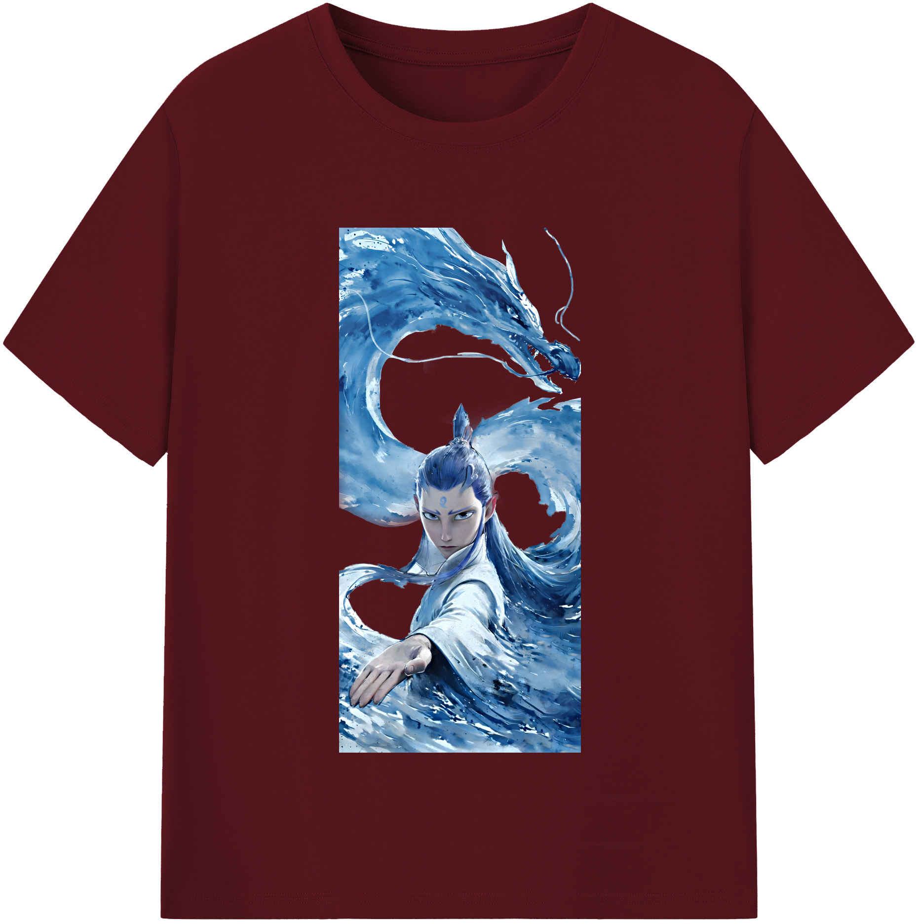 （画像用） Ne Zha 2 ナタ 魔童の大暴れ 綿100％半袖Tシャツ（フロントプリント）